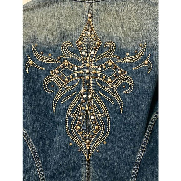 Lexington Jackets & Blazers - LEXINGTON JEAN JACKET*Womens Large*Embellished Back*Like New Condition